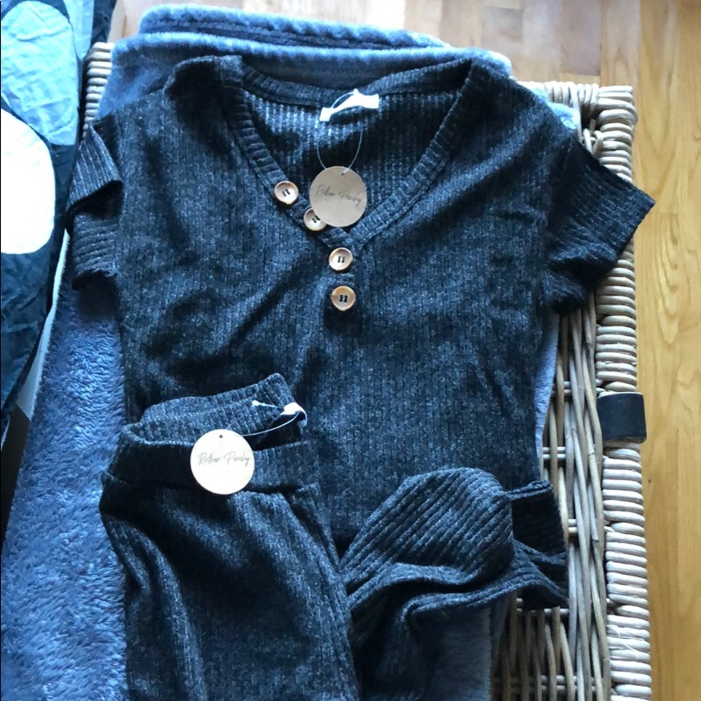 Rather Peachy Ribbed Pajamas